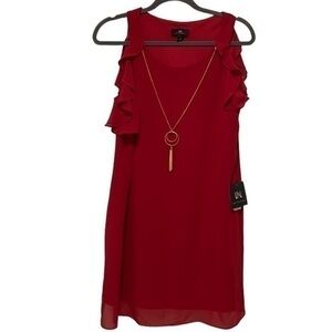 New I. N. San Francisco Dress Red‎ Size Medium